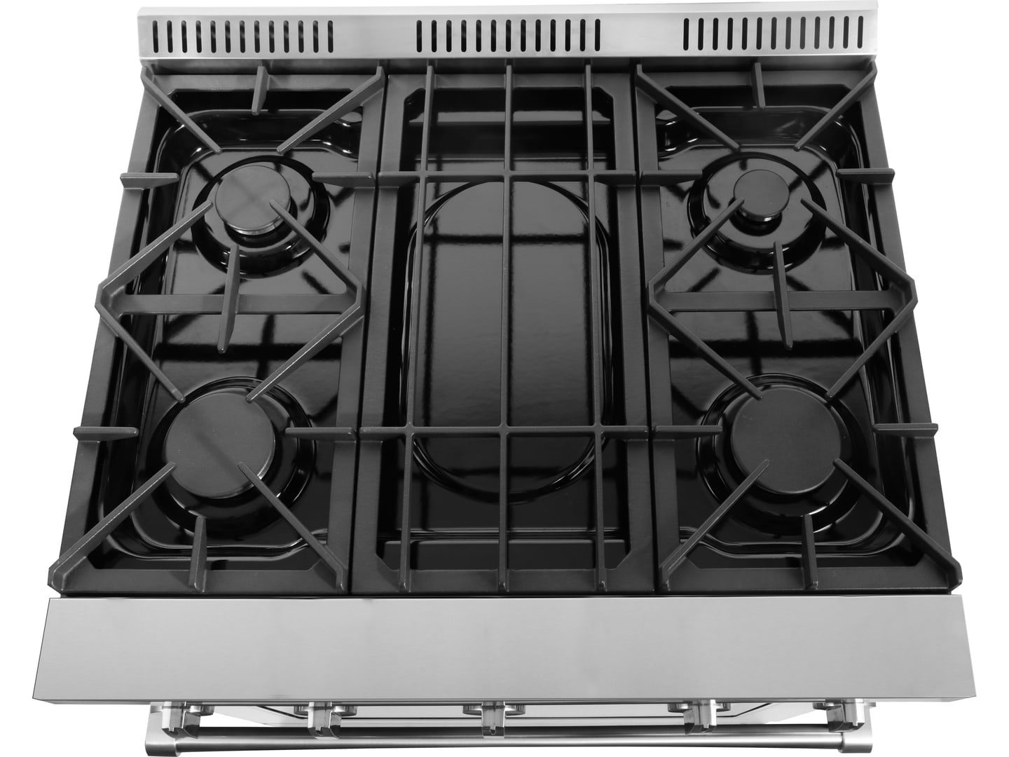 30" Five-Burner Gas Range with HSI supporting product visual 3