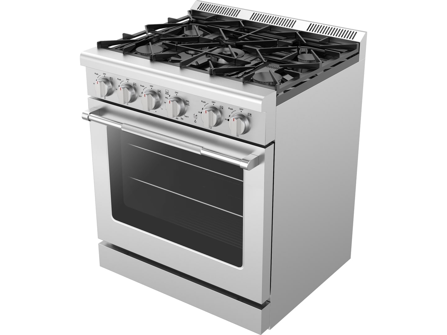 30" Dual-Fuel Freestanding Range supporting product visual 3